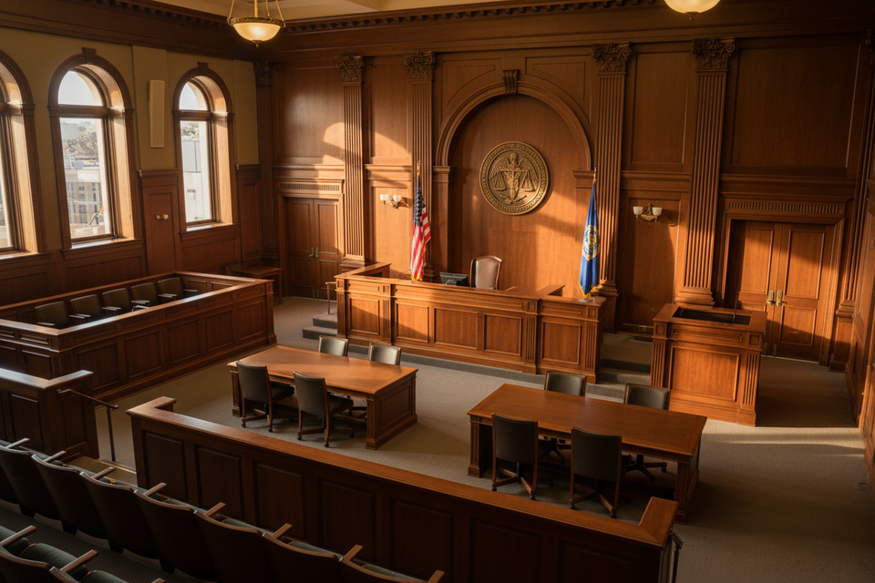 creaste an image of a courtroom 